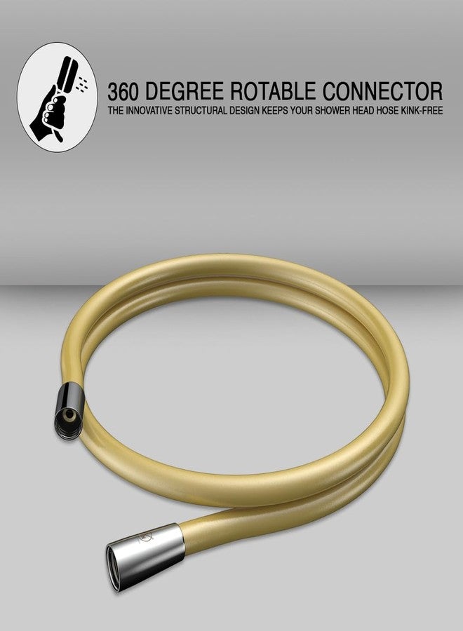 R. N. RN PVC Shower Hose Flexible Connecting Pipe 1.5 mtr | Bathroom Health Faucet Hand Shower Tube - Gold Color_6270G - Image 3